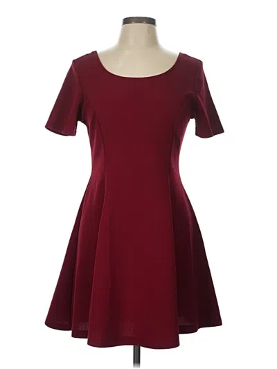 Pre-owned French Grey Casual Dress In Burgundy