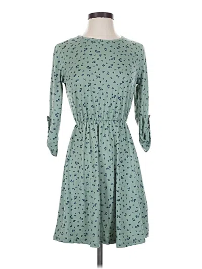Pre-owned French Grey Casual Dress In Green