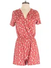 French Grey Romper In Red