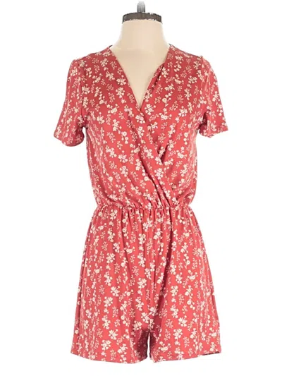 French Grey Romper In Red