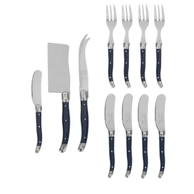 French Home 11 Piece Stainless Steel Cheese Serving Set In Black