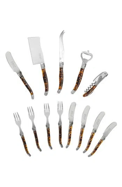 French Home 13-piece Laguiole Charcuterie Set In Brown
