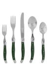 French Home 20-piece Laguiole Connoisseur Flatware Set In Green