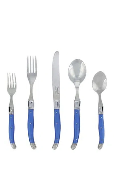 French Home 20-piece Laguiole French Blue Flatware Set