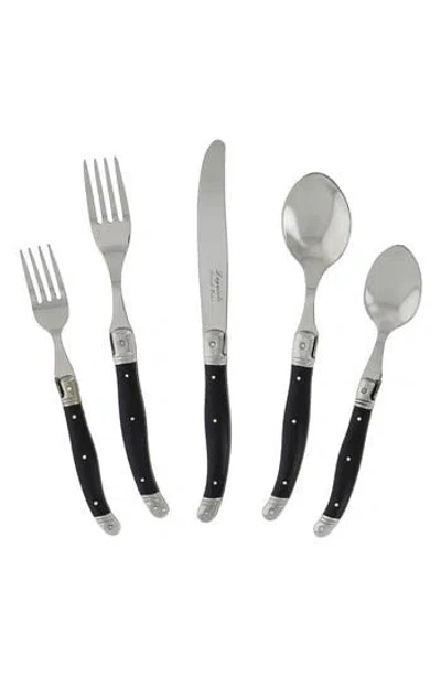 French Home 20-piece Laguiole Flatware Set In Black