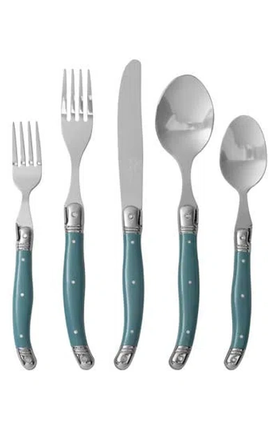 French Home 20-piece Laguiole Flatware Set In Blue