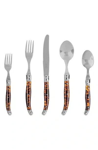 French Home 20-piece Laguiole Flatware Set In Brown