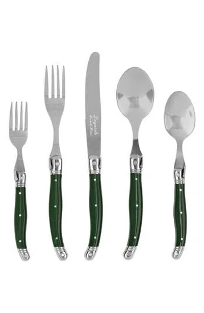 French Home 20-piece Laguiole Flatware Set In Green