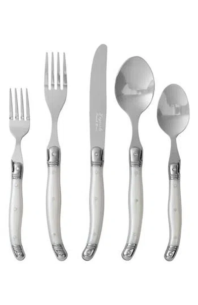 French Home 20-piece Laguiole Flatware Set In White