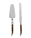 French Home Connoisseur Laguiole 2-pc. Cake And Pie Server Set In Brown