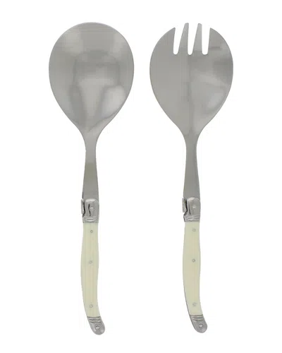 French Home 2pc Laguiole Faux Ivory Servers