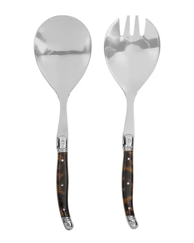 French Home 2-piece Laguiole Connoisseur Rosewood Salad Servers In Wood Grain