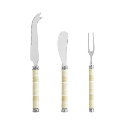 French Home 3 Piece Cheese Serving Set In Cream