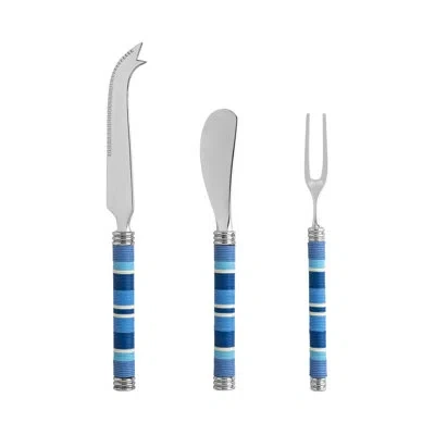 French Home 3 Piece Stainless Steel Cheese Serving Set In Blue