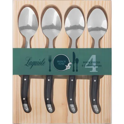 French Home 4-piece Coffee Spoon Set In Black