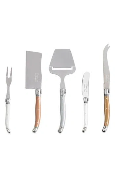 French Home 5-piece Assorted Cheese Knife Set In Gold/silver/bronze