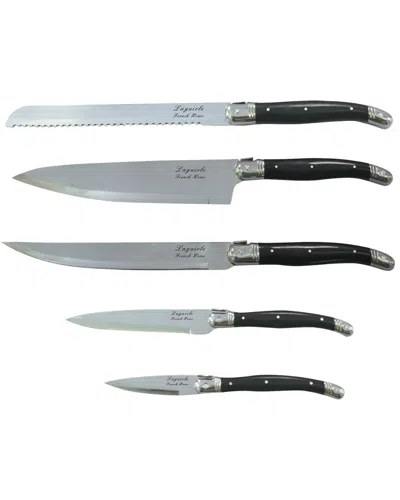 French Home 5pc Laguiole Knife Set & Magnetic Knife Board