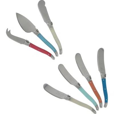 French Home 7-piece Laguiole Cheese Knives Set In Multi