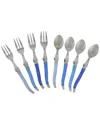 French Home Laguiole Cocktail Or Dessert Spoons And Forks, Set Of 8 In Blue