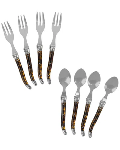 French Home 8pc Laguiole Dessert/cocktail Spoon & Fork Set