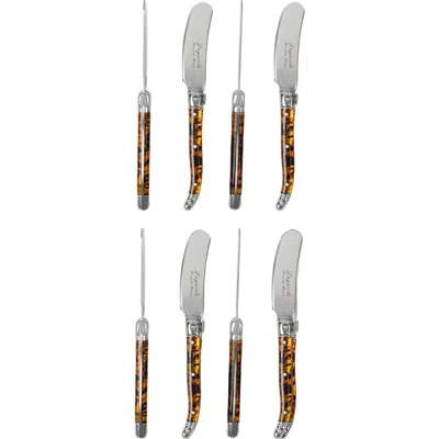 French Home 8-piece Spreader Knife Set In Brown