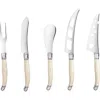 French Home Artisan 5-piece Assorted Laguiole Cheese Knives In Ivory