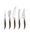 French Home Artisan Laguiole 5-pc. Cheese Knife Set In Blue