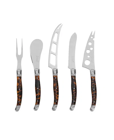 French Home Artisan Laguiole 5-pc. Cheese Knife Set In Blue