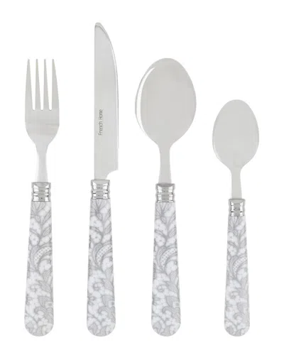 French Home Bistro 16pc Stainless Steel Flatware Set In Grey