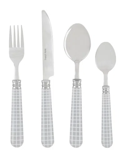 French Home Bistro 16pc Stainless Steel Flatware Set In Grey