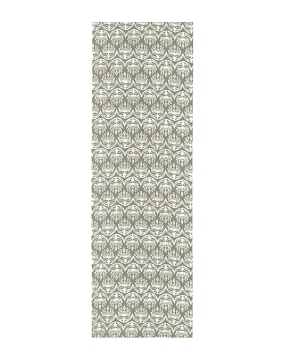 French Home Botanical Table Runner In Gray