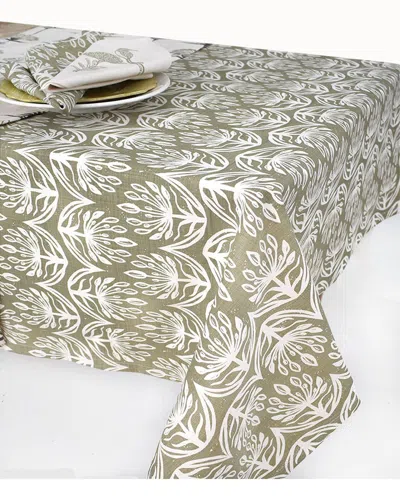 French Home Botanical Tablecloth In Green