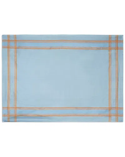 FRENCH HOME FRENCH HOME BOULEVARD DENIM AND TERRACOTTA TABLECLOTH