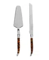 French Home Connoisseur Laguiole 2-pc. Cake And Pie Server Set In Brown