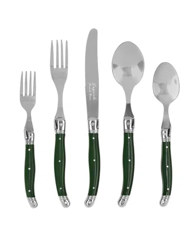 French Home Douglas Fir Laguiole 20-piece Flatware Set , Service For 4 In Evergreen