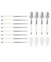 French Home Faux Ivory Chopsticks, Laguiole Spoons And Ceramic Rests, Set Of 4 Pairs In Faux Ivory