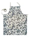 French Home Honeysuckle Indigo Apron In Blue