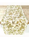 French Home Honeysuckle Table Runner In Gold