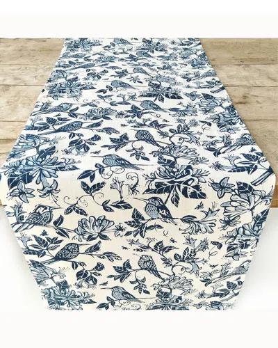 French Home Honeysuckle Table Runner In Blue