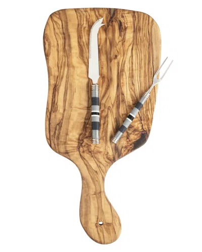 French Home Jubilee 3pc Cheese Knife In Brown