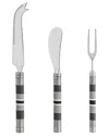 French Home Jubilee Cheese Knife, Spreader And Fork Set In Multicolor