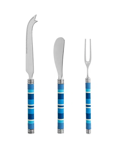 French Home Jubilee 3pc Cheese Knife In Blue