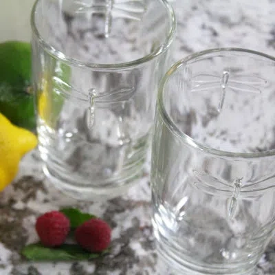 French Home La Rochere Dragonfly 14-ounce Double Old Fashioned Glass In Clear