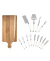 French Home Laguiole 14 Piece Charcuterie With Wood Serving Board In Faux Ivory And Wood