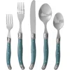 French Home Laguiole 20-piece Flatware Set In Teal