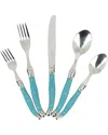 French Home Laguiole 20pc Stainless Steel Flatware Set In Teal
