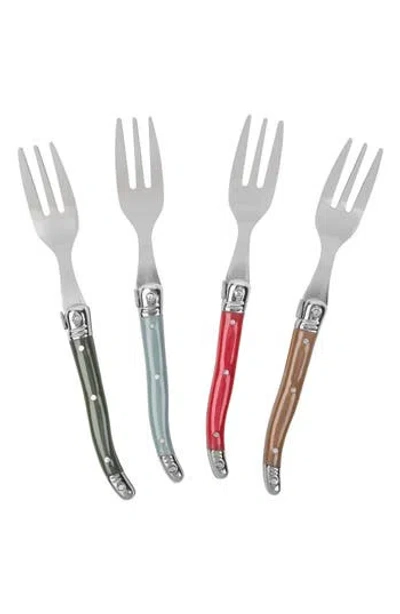 French Home Laguiole 4-piece Cake Fork Set In Multi