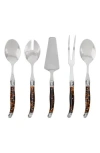 French Home 5pc Laguiole Tortoise Shell Hostess Set