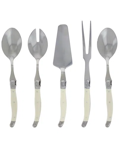 French Home Laguiole 5pc Hostess Set In Ivory