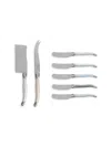 FRENCH HOME LAGUIOLE 7-PIECE STAINLESS STEEL & ACRYLIC CHEESE FLATWARE SET